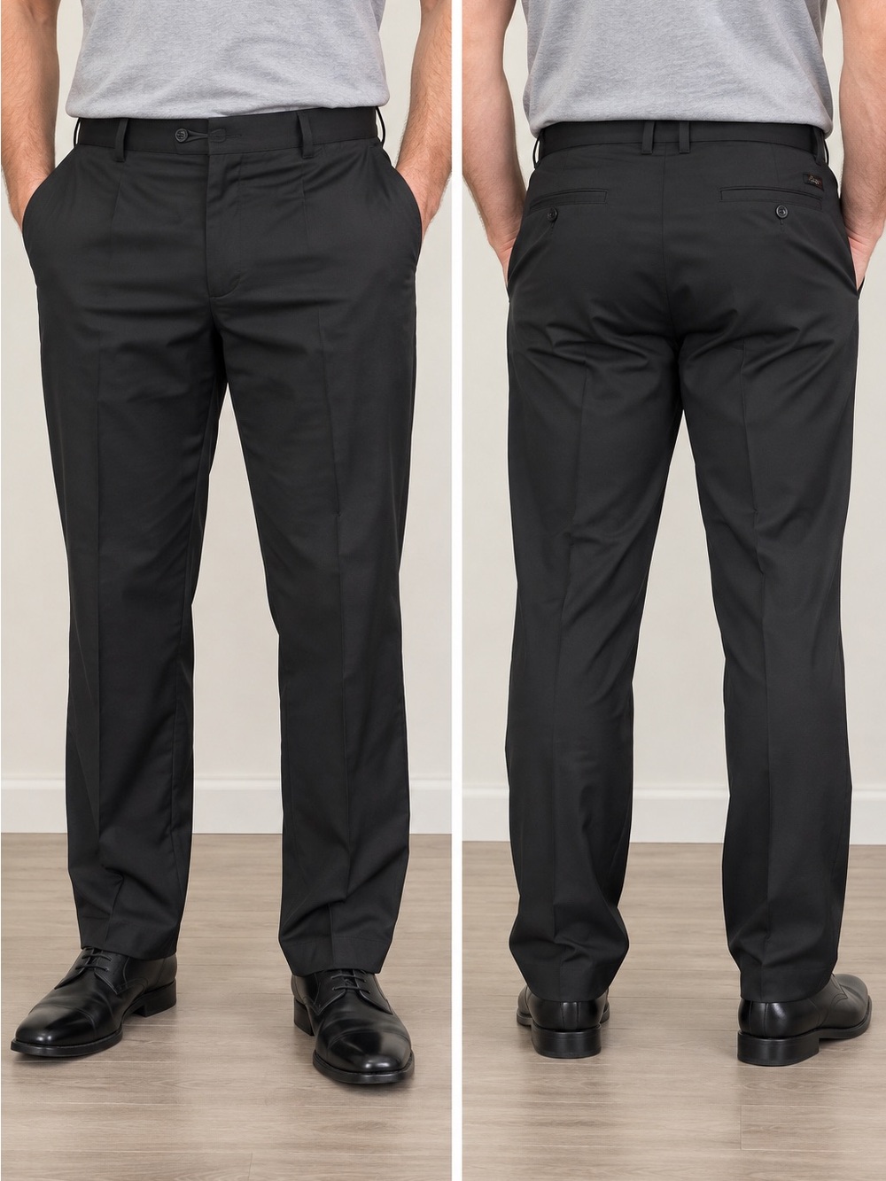 Greg Norman Collection Black Dress Pants - Classic Tailored Fit